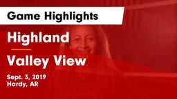 Highland  vs Valley View  Game Highlights - Sept. 3, 2019