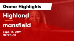 Highland  vs mansfield Game Highlights - Sept. 14, 2019