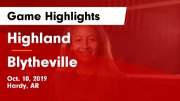 Highland  vs Blytheville  Game Highlights - Oct. 10, 2019