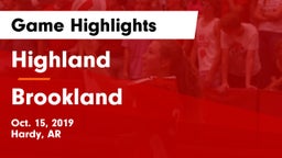 Highland  vs Brookland  Game Highlights - Oct. 15, 2019