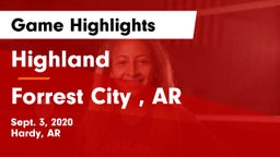Highland  vs Forrest City , AR Game Highlights - Sept. 3, 2020