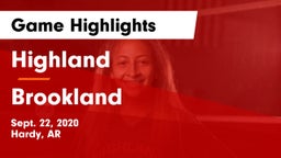 Highland  vs Brookland  Game Highlights - Sept. 22, 2020