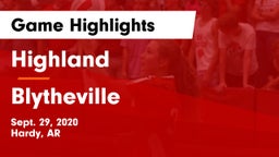 Highland  vs Blytheville  Game Highlights - Sept. 29, 2020