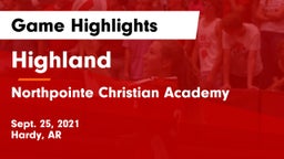 Highland  vs Northpointe Christian Academy Game Highlights - Sept. 25, 2021