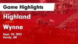 Highland  vs Wynne  Game Highlights - Sept. 20, 2022