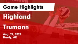 Highland  vs Trumann  Game Highlights - Aug. 24, 2023