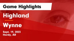 Highland  vs Wynne  Game Highlights - Sept. 19, 2023