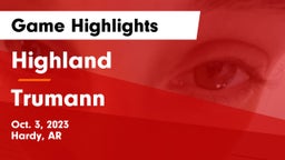 Highland  vs Trumann  Game Highlights - Oct. 3, 2023