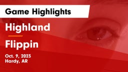Highland  vs Flippin Game Highlights - Oct. 9, 2023