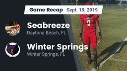 Recap: Seabreeze  vs. Winter Springs  2019