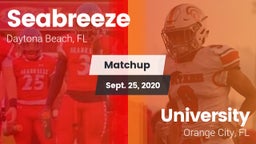 Matchup: Seabreeze High vs. University  2020