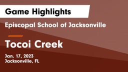 Episcopal School of Jacksonville vs Tocoi Creek  Game Highlights - Jan. 17, 2023