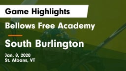 Bellows Free Academy  vs South Burlington  Game Highlights - Jan. 8, 2020