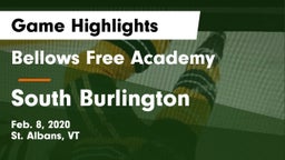 Bellows Free Academy  vs South Burlington  Game Highlights - Feb. 8, 2020