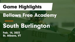 Bellows Free Academy  vs South Burlington  Game Highlights - Feb. 14, 2022