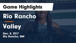 Rio Rancho  vs Valley  Game Highlights - Dec. 8, 2017