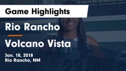 Rio Rancho  vs Volcano Vista  Game Highlights - Jan. 18, 2018