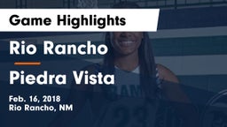 Rio Rancho  vs Piedra Vista  Game Highlights - Feb. 16, 2018