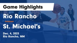 Rio Rancho  vs St. Michael's  Game Highlights - Dec. 4, 2023