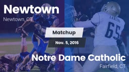 Matchup: Newtown  vs. Notre Dame Catholic  2016