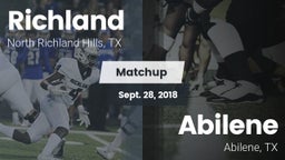 Matchup: Richland  vs. Abilene  2018