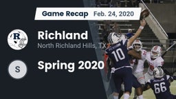 Recap: Richland  vs. Spring 2020 2020