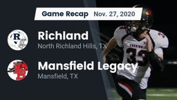 Recap: Richland  vs. Mansfield Legacy  2020