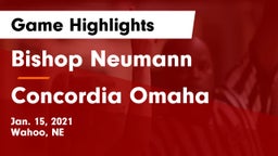 Bishop Neumann  vs Concordia Omaha Game Highlights - Jan. 15, 2021