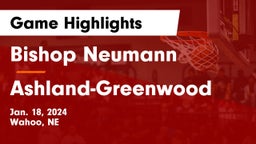 Bishop Neumann  vs Ashland-Greenwood  Game Highlights - Jan. 18, 2024