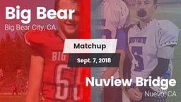 Matchup: Big Bear  vs. Nuview Bridge  2018