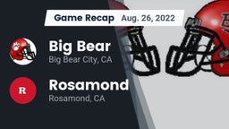 Recap: Big Bear  vs. Rosamond  2022