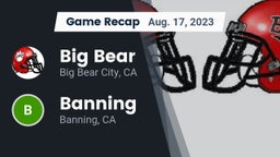 Recap: Big Bear  vs. Banning  2023