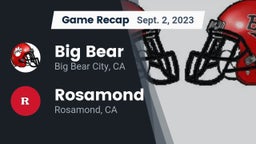 Recap: Big Bear  vs. Rosamond  2023