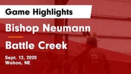 Bishop Neumann  vs Battle Creek  Game Highlights - Sept. 12, 2020