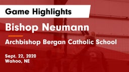 Bishop Neumann  vs Archbishop Bergan Catholic School Game Highlights - Sept. 22, 2020