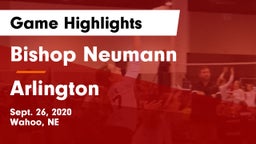 Bishop Neumann  vs Arlington  Game Highlights - Sept. 26, 2020