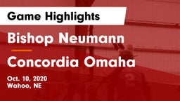 Bishop Neumann  vs Concordia Omaha Game Highlights - Oct. 10, 2020