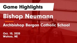Bishop Neumann  vs Archbishop Bergan Catholic School Game Highlights - Oct. 10, 2020