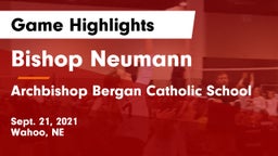 Bishop Neumann  vs Archbishop Bergan Catholic School Game Highlights - Sept. 21, 2021
