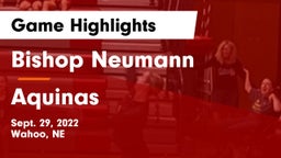 Bishop Neumann  vs Aquinas  Game Highlights - Sept. 29, 2022