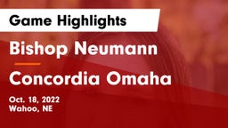 Bishop Neumann  vs Concordia Omaha Game Highlights - Oct. 18, 2022