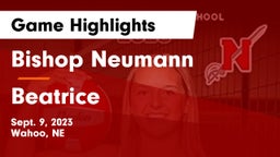 Bishop Neumann  vs Beatrice  Game Highlights - Sept. 9, 2023