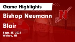Bishop Neumann  vs Blair  Game Highlights - Sept. 23, 2023
