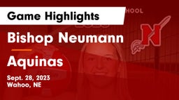 Bishop Neumann  vs Aquinas  Game Highlights - Sept. 28, 2023