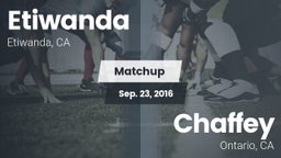 Matchup: Etiwanda  vs. Chaffey  2016