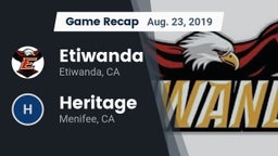 Recap: Etiwanda  vs. Heritage  2019
