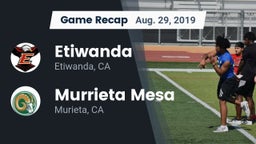 Recap: Etiwanda  vs. Murrieta Mesa  2019