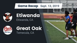 Recap: Etiwanda  vs. Great Oak  2019