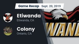 Recap: Etiwanda  vs. Colony  2019