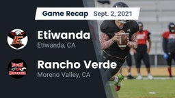 Recap: Etiwanda  vs. Rancho Verde  2021